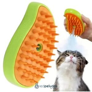 Cepillo de Vapor Recargable 3 en 1 para Perros y Gatos – Spray, Autolimpieza y Masaje