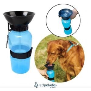 Bebedero Portátil para Perros 500 ml – Dispensador de Agua con Botón