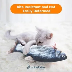 Pez Juguete Interactivo Recargable con Catnip para Gatos – Movimiento Automático Realista