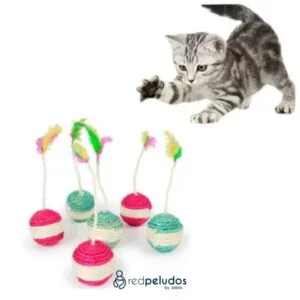 Rascador Rodante de Sisal para Gatos – Juguete Interactivo en Forma de Rueda